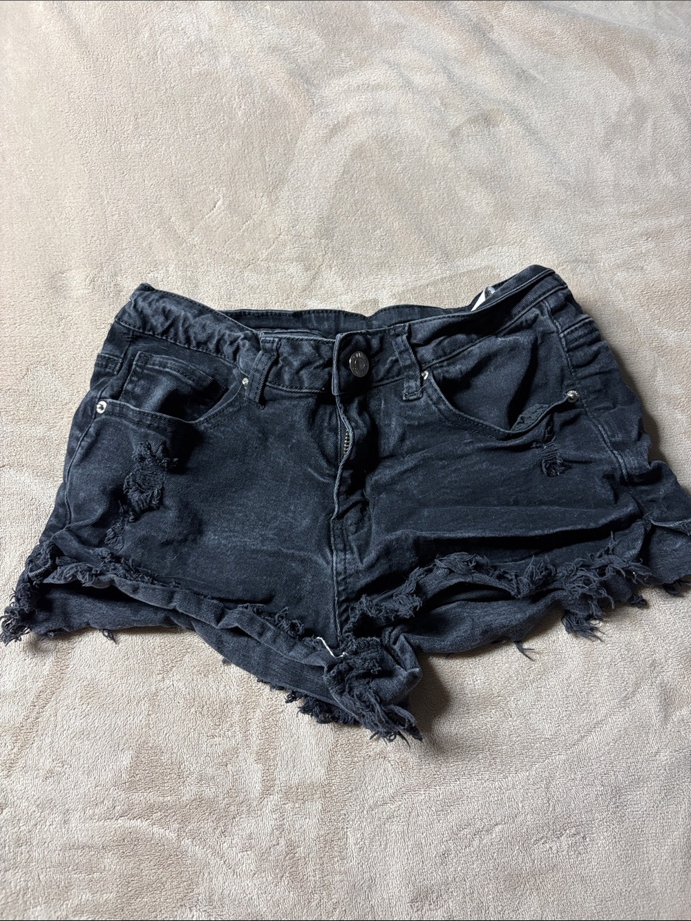Black Distressed Women’s Denim Shorts